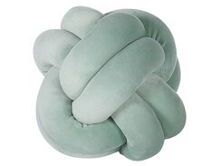 Велюрова декоративна подушка вузол 20 х 20 см зелений MALNI