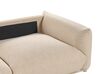 3-Sitzer Sofa hellbeige mit Kissen LUVOS _885548