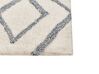 Teppich Baumwolle cremeweiß / blau 160 x 230 cm geometrisches Muster Shaggy MENDERES_842972