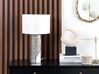 Bílá a stříbrná stolní lampa na noční stolek AIKEN_762163