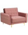 Velvet Armchair Pink ABERDEEN_750231