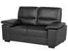 2 Seater Faux Leather Sofa  Black VOGAR_676511