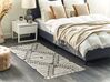 Teppich Baumwolle schwarz / weiß 80 x 150 cm Kurzflor ARBAA_831146