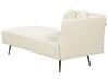 Right Hand Boucle Chaise Lounge White RIOM_883720