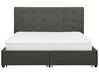 Fabric EU King Size Bed with Storage Dark Grey LA ROCHELLE_904620