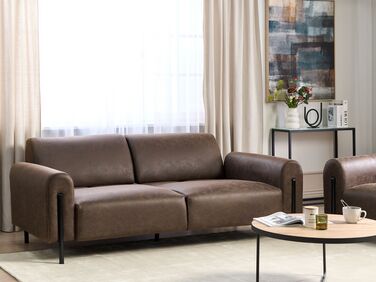 3-seters sofa stoff Mørkebrun ASKIM