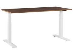 Työpöytä sähkösäädettävä tumma puu/valkoinen 160 cm DESTIN II