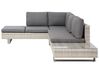 Lounge Set Rattan beige 5-Sitzer modular Auflagen grau LANCIANO_711817