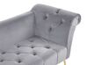 Velvet Chaise Lounge Grey NANTILLY_782157