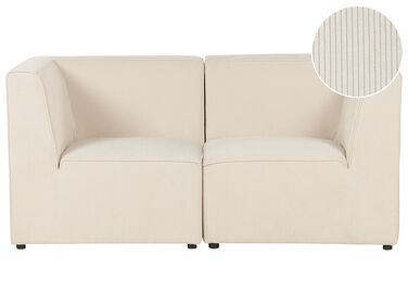2-Sitzer Sofa Cord hellbeige LEMVIG