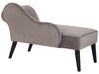 Right Hand Velvet Chaise Lounge Taupe BIARRITZ_733873
