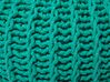Pufe redondo em tricot verde esmeralda 50 x 35 cm CONRAD_835580