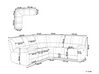 Corner Fabric Manual Recliner Sofa Grey ROKKE_799711