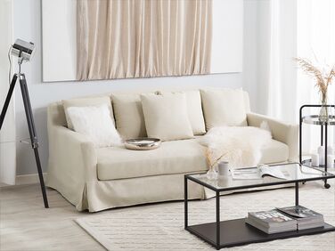 3-seters sofa med avtagbar overtrekk beige GILJA