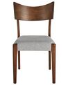 Conjunto de 2 cadeiras de jantar em madeira escura e cinzento EDEN_832020