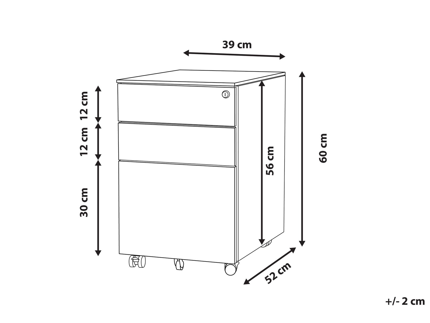 Aktenschrank schwarz POMA | Beliani.de