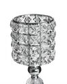 Świecznik szklany 33 cm srebrny AVORD_790747