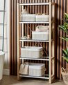 Conjunto de 5 cestas de madera de bambú gris/blanco TALPE_849964