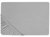 Lençol-capa em algodão cinzento claro 140 x 200 cm HOFUF_815873