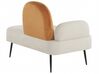 Chaise longue links fluweel wit ARCEY_818475