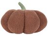 Set of 2 Boucle Cushions Pumpkin ⌀ 35 cm Brown MUNCHKIN_879484