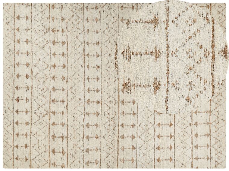 Dywan z tkaniny konopnej 300 x 400 cm beżowy SANAO_869961