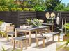 Zahradní stůl z betonu a akátového dřeva 180 x 90 cm OSTUNI_804841