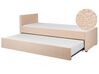 Rozkladacia posteľ s buklé čalúnením 80 x 200 cm broskyňová MARMANDE_907155