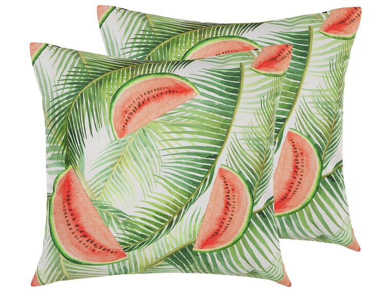 Set of 2 Outdoor Cushions 45 x 45 cm Multicolour LOVOLETO_776184