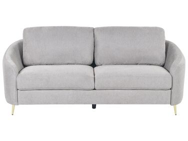 3 Seater Fabric Sofa Grey TROSA