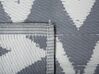 Outdoor Teppich grau 90 x 180 cm ZickZack-Muster zweiseitig Kurzflor SIRSA_734119