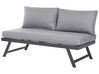 Lounge Set Aluminium schwarz 5-Sitzer modular Auflagen dunkelgrau COCCORINO_853535