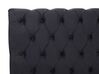 Černá čalouněná manželská postel Chesterfield 160x200 cm AVALLON_694384