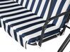 3 Seater Garden Swing Blue and White CHAPLIN_673976
