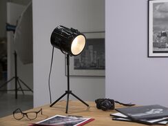 Pöytävalaisin metalli musta HENARES