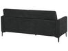 3 Seater Fabric Sofa Black FENES_897885
