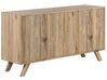 3 Drawer Sideboard White and Light Wood FORESTER_797390