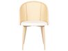 Conjunto de 2 sillas de comedor de metal efecto madera clara CORNELL_888137
