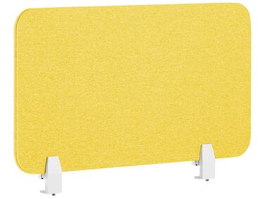 Skrivebordsskærm 80 x 40 cm gul WALLY 