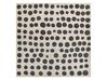 Vlněný koberec 200 x 200 cm béžový/ černý HAVRAN_836387