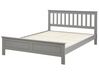 Wooden EU Double Size Bed Grey MAYENNE_876630