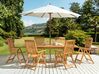 6 Seater Acacia Wood Garden Dining Set JAVA with Parasol (12 Options)_877712