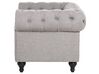 Conjunto de sofás 4 lugares em tecido cinzento claro CHESTERFIELD_797139