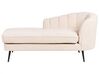 Right Hand Boucle Chaise Lounge Light Beige ALLIER_887301