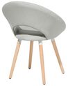 Set of 2 Fabric Dining Chairs Light Grey ROSLYN_774105