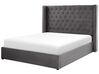 Velvet EU Super King Size Ottoman Bed Grey LUBBON_766790