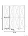 Wooden Folding 4 Panel Room Divider 170 x 163 cm Light Wood RIDANNA_874083