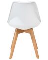 Lot de 2 chaises blanches avec pieds en bois DAKOTA II_685370