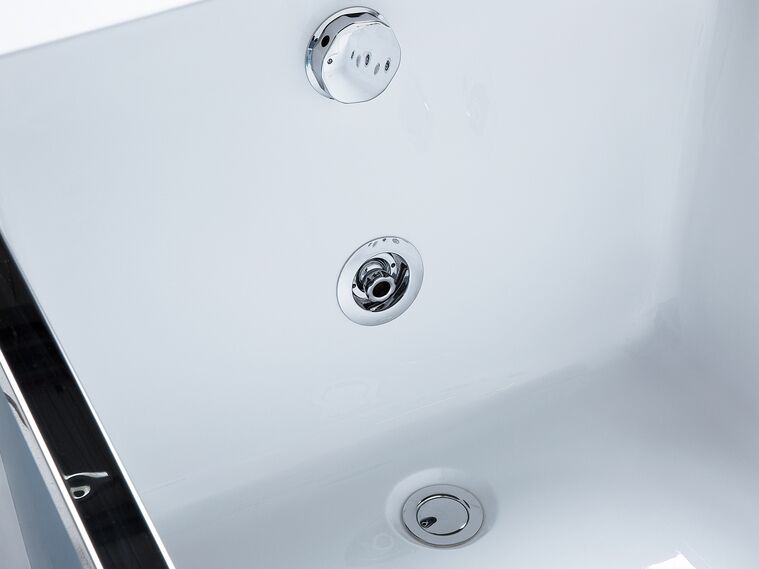 Whirlpool Bath with LED 1800 x 900 mm White MARQUIS | Beliani.co.uk