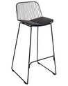 Set of 2 Metal Bar Chairs Black PENSACOLA_907495